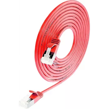Cabo patch Slim Cat 6a U/FTP Wirewin, vermelho, 5,0 m PKW-LIGHT-STP-K6A 5.0 RT