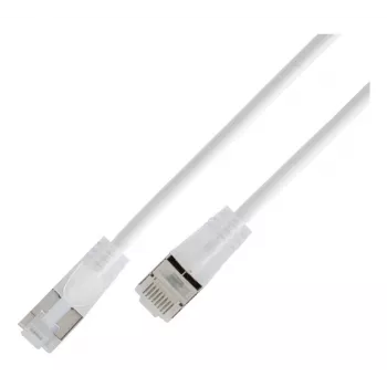 Cabo patch light SLIM KAT6A 10 Gigabit redondo Wirewin, U/UTP, Ø 3,6 mm, branco (SLIM-L-UU-K6A 7.5 WT)