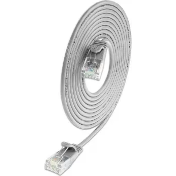 Cabo patch Ethernet Slim Cat6a U/UTP Wirewin, 10 Gbps, 3,0 m, cinzento SLIM-L-UU-K6A 3.0