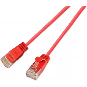 Cabo patch leve Wirewin SLIM KAT6A 10 Gigabit, U/UTP, 3,6 mm, vermelho, 5,0 m (SLIM-L-UU-K6A 5.0 RD)