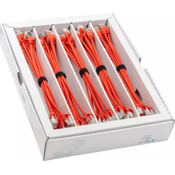 Wirewin SLIM-LS-K6A 0.25 RD 50 - Cabo patch Ethernet slim Cat.6A U/FTP, 0,25 m, vermelho, pack de 50