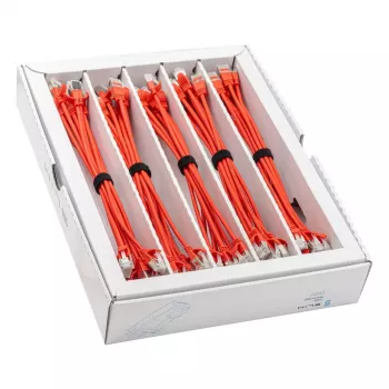 Wirewin SLIM-LS-K6A 0.25 RD 50 - Cabo patch Ethernet slim Cat.6A U/FTP, 0,25 m, vermelho, pack de 50