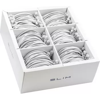 Wirewin SLIM-LS-K6A 0.5 WT 90 Cabo patch slim Cat6A U/FTP, 0,5 m, branco, pack de 90