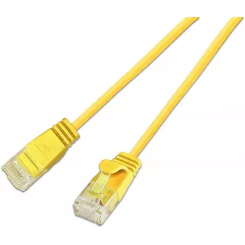 Cabo patch leve Wirewin SLIM KAT6A 10 Gigabit, U/UTP, Ø 3,6 mm, amarelo (SLIM-L-UU-K6A 2.0 YE)