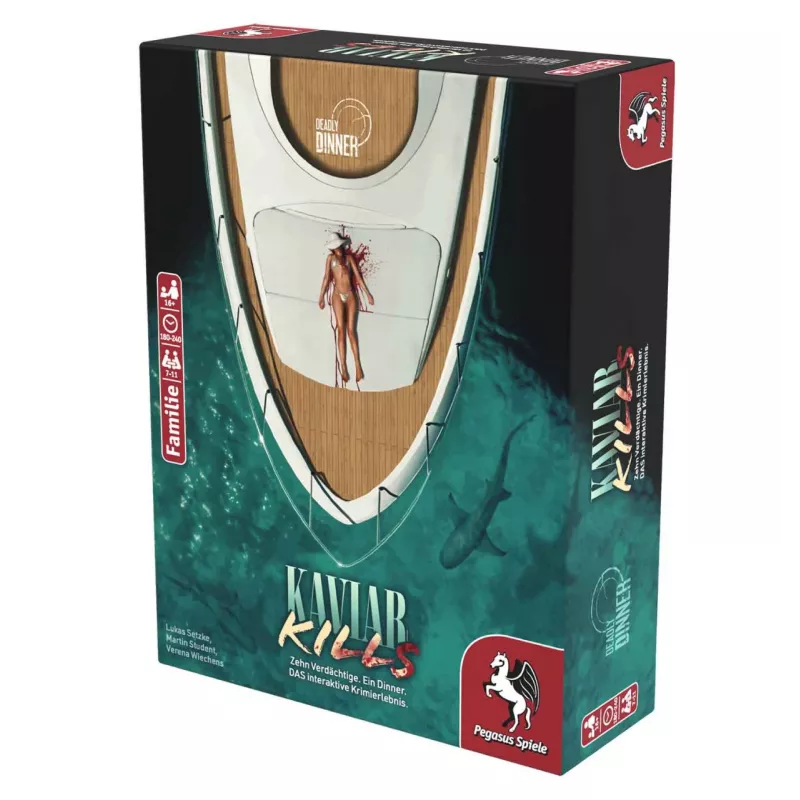 Pegasus Spiele Deadly Dinner – Kaviar Kills 19014G jogo de mistério para festas