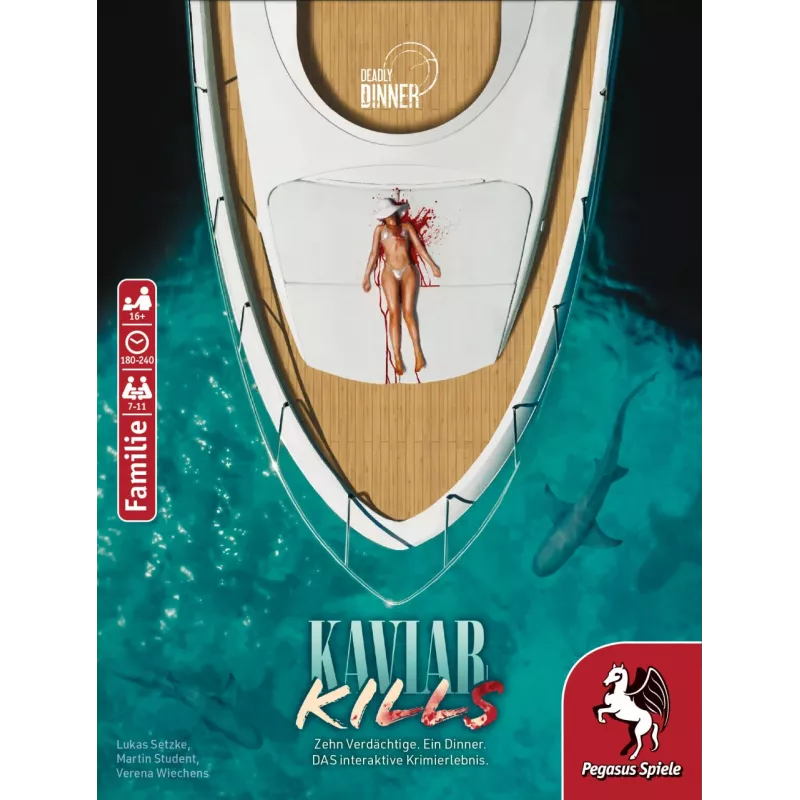 Pegasus Spiele Deadly Dinner – Kaviar Kills 19014G jogo de mistério para festas