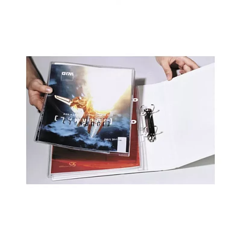 DURABLE Capa transparente A4 para relatórios, transparente, 223x313mm, abertura superior, capacidade para 30 folhas