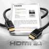 LogiLink Cabo HDMI A/M para A/M 8K/60Hz 48Gbps Metal Nylon Certificado Preto 2m