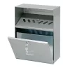 Bartscher 860001 Cinzeiro de parede, aço inoxidável, prateado, com fechadura