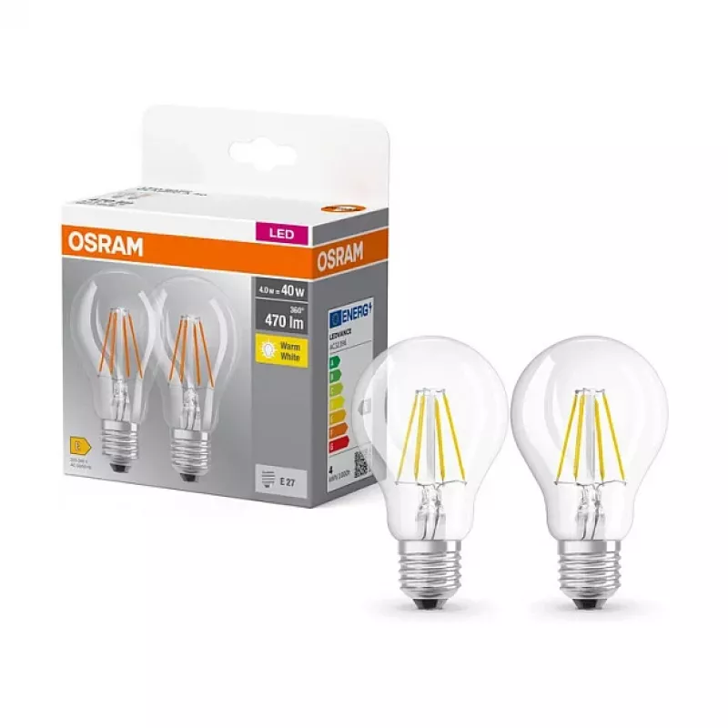 Osram Lâmpada LED 4 W branco quente E27 A60 fosca