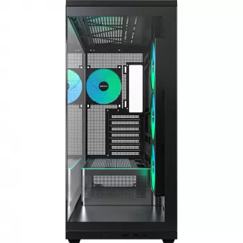 MONTECH TG3 Caixa de PC, vidro temperado x2, preto