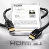 LogiLink Cabo HDMI 8K/60 Hz 48 Gbps metal nylon certificado preto 1 m