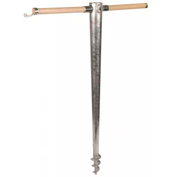 Estaca de terra DEHN + SÖHNE com espiral de perfuração, 1000 mm, punho removível, aço galvanizado a quente, rosca M10 644000