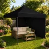 Pavilhão de jardim LEAN Express tenda de restauração preta 3x3M