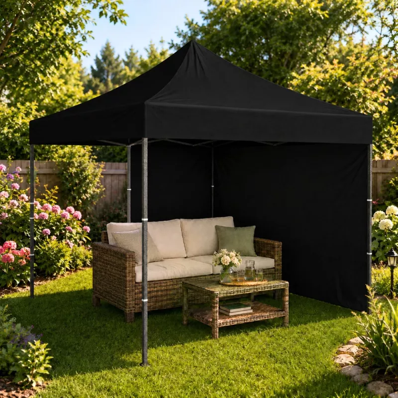 Pavilhão de jardim LEAN Express tenda de restauração preta 3x3M