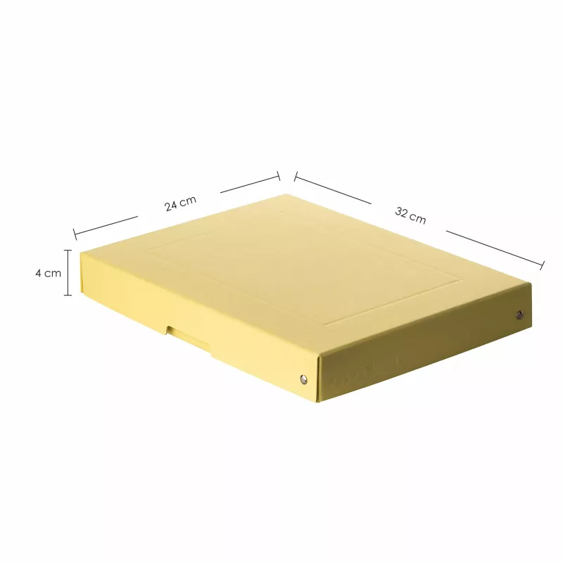 Caixa de armazenamento FALKEN PURE 500 folhas amarelo pastel 24,0 x 32,0 x 4,0 cm, 1 unid. (22001928000F)