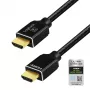 LogiLink cabo HDMI, A/M para A/M, 8K/60 Hz, 48 Gbps, metal, nylon, certificado, preto, 3 m
