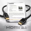 LogiLink cabo HDMI, A/M para A/M, 8K/60 Hz, 48 Gbps, metal, nylon, certificado, preto, 3 m