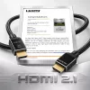 LogiLink cabo HDMI A/M para A/M 8K/60 Hz 48 Gbps metal nylon certificado preto 5 m