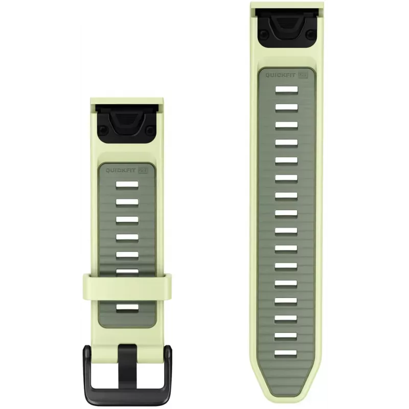 Garmin QuickFit 20 mm bracelete de silicone para relógio, Lemon/Willow Green, 010-14506-01