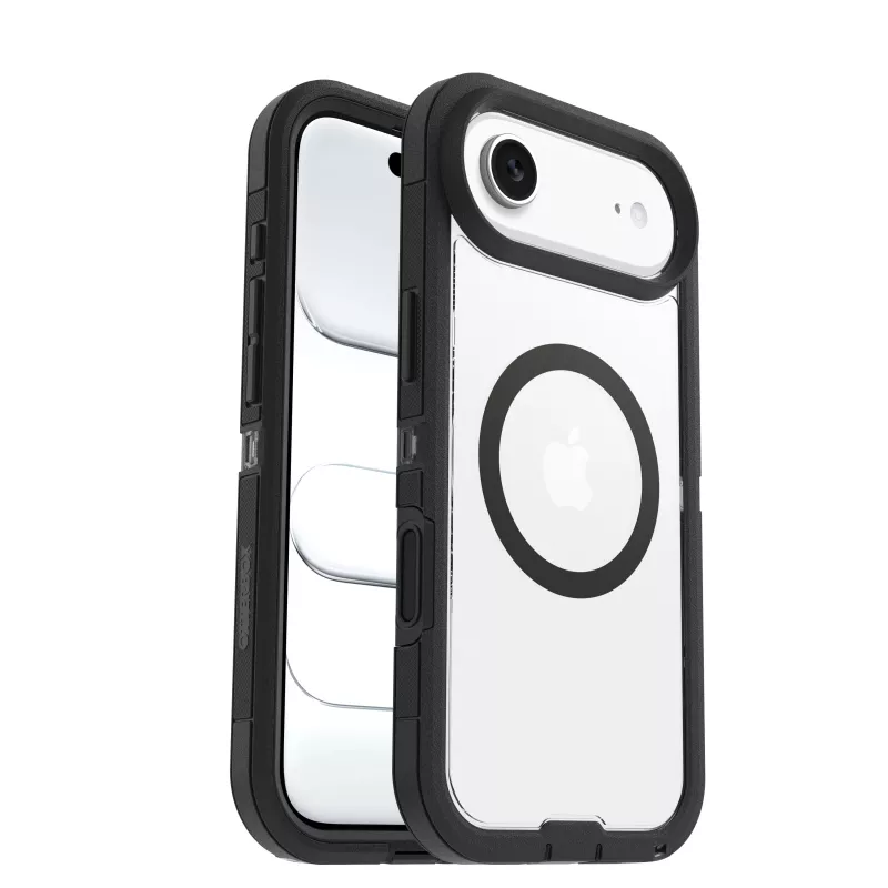 OtterBox Defender Series Pro XT capa traseira para Apple iPhone 15 Pro Max - Dark Side (transparente/preto)
