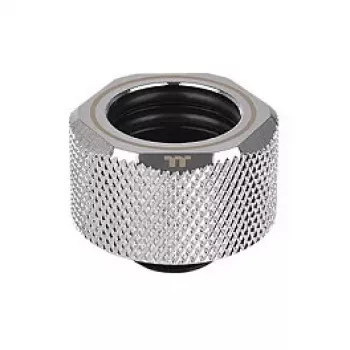 Conector de compressão Thermaltake Pacific C-PRO G1/4 para tubo PETG 16mm de diâmetro exterior cromado