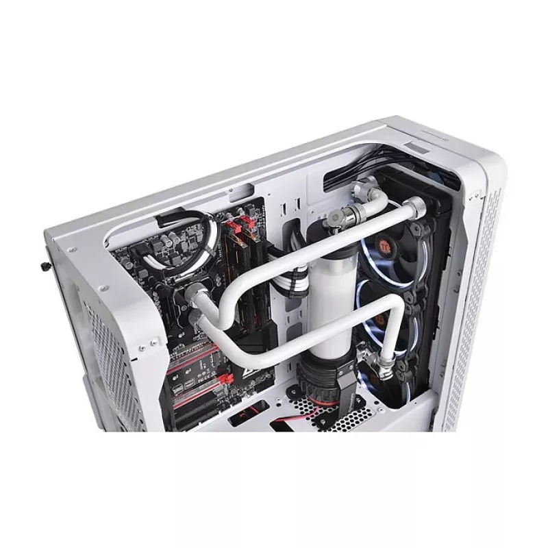 Conector de compressão Thermaltake Pacific C-PRO G1/4 para tubo PETG 16mm de diâmetro exterior cromado