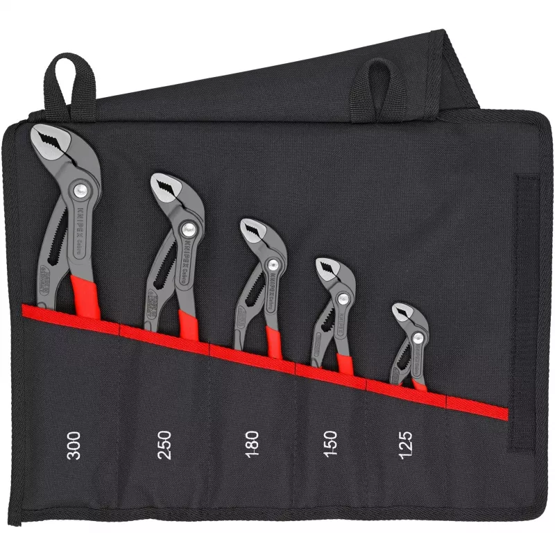 Conjunto de alicates de bomba de água KNIPEX Cobra 5 peças em bolsa dobrável 00 19 55 S5