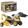 Smoby Builder Max trator de pedais com reboque, amarelo