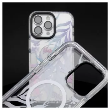 Capa Evelatus para Apple iPhone 15 Pro PC+TPU com MagSafe - Estampa floral personalizada
