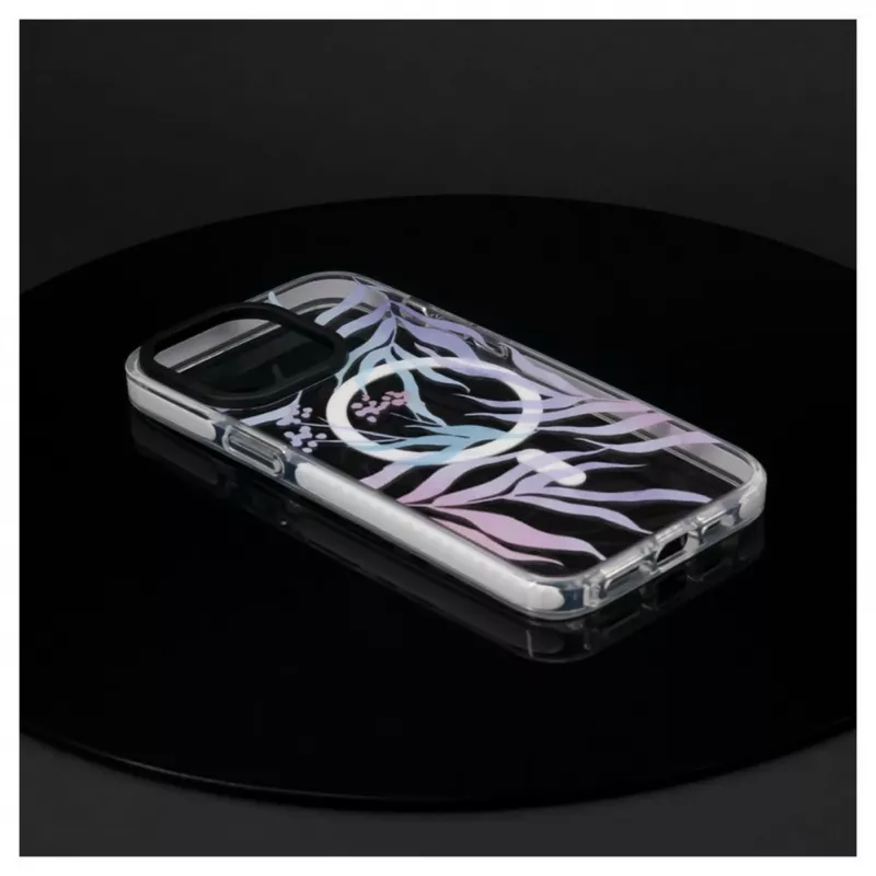 Capa Evelatus para Apple iPhone 15 Pro PC+TPU com MagSafe - Estampa floral personalizada