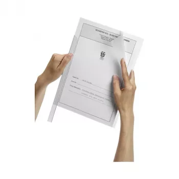 DURABLE DURACLIP A4 Pasta de molas transparente capacidade 100 folhas, pack de 50 291919
