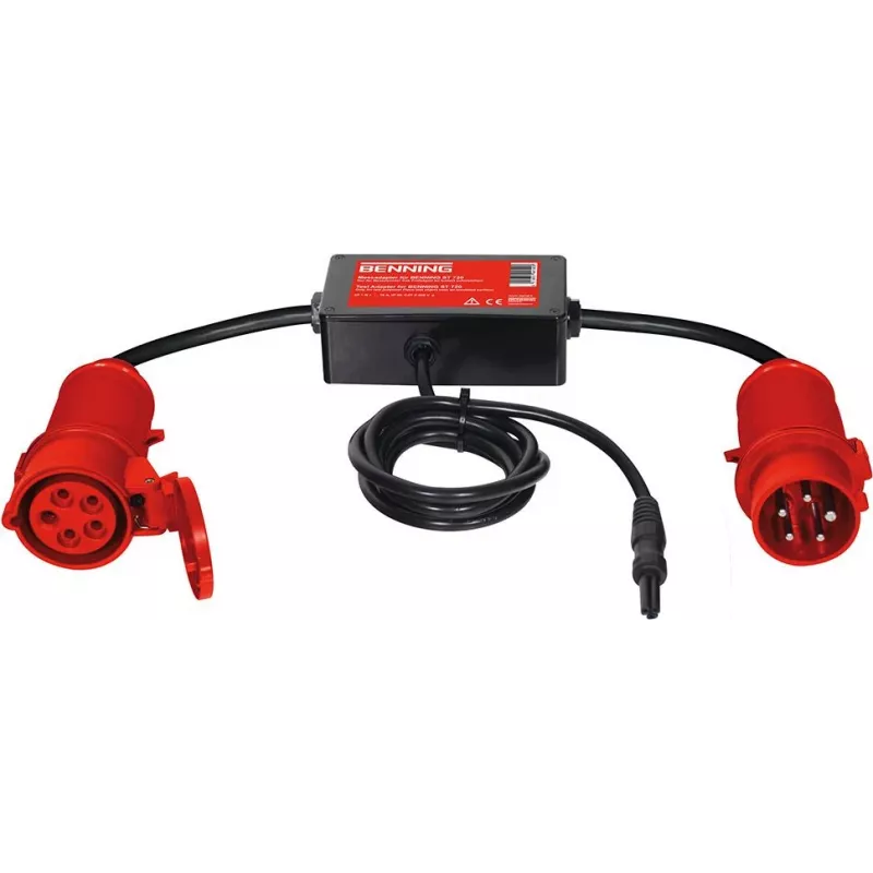 BENNING 044140 adaptador de medição ativo de 3 fases para tomadas CEE 16A de 5 polos, 400V