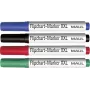 MAUL conjunto de marcadores para flipchart, ponta cunha 3,0-6,5 mm, 4 cores diferentes