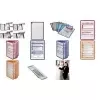 DURABLE Display Panel separadores índice 58 mm, transparentes, pack de 10 560919