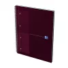 Oxford International Collegeblock caderno, DIN A4+, quadriculado, capa dura, encadernação em espiral, 80 folhas, preto 400191241