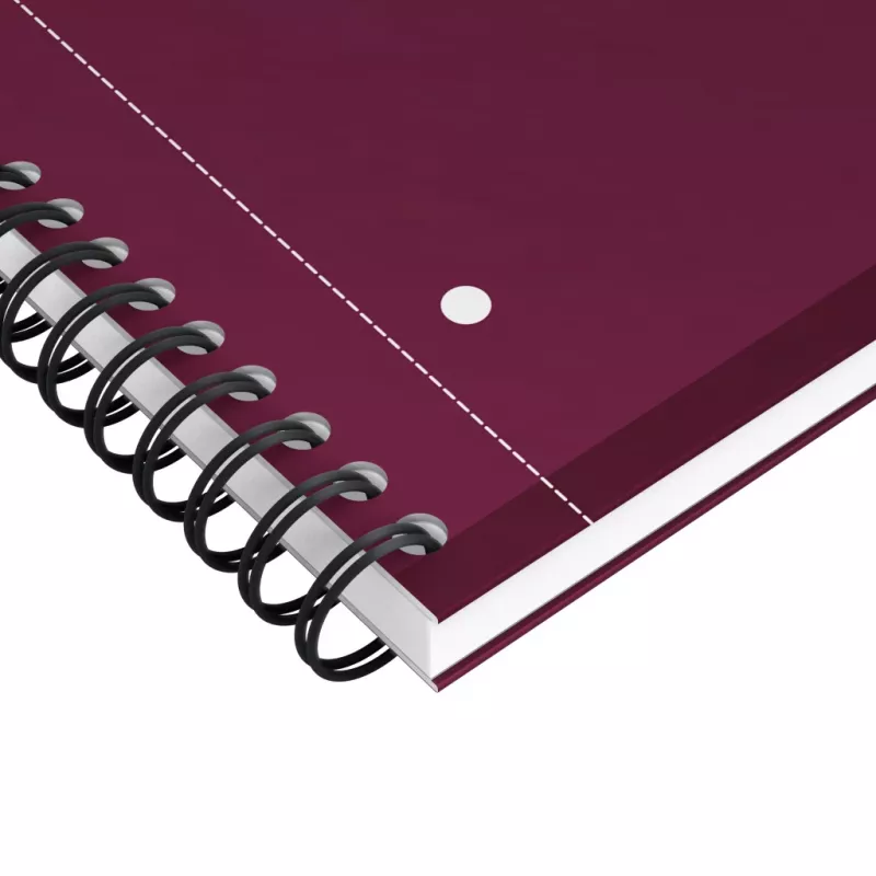 Oxford International Collegeblock caderno, DIN A4+, quadriculado, capa dura, encadernação em espiral, 80 folhas, preto 400191241