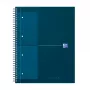 Oxford International Collegeblock caderno, DIN A4+, quadriculado, capa dura, encadernação em espiral, 80 folhas, 1 unid. 400191243