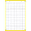 Fichas Oxford, A5, quadriculadas, branco/amarelo, 210 g/m², 2 furos, margem colorida, 100 fichas 400100550