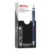 Lápis mecânico Rotring Tikky Retro 0,5 mm, azul, anéis decorativos cromados 2202566