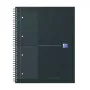 Bloco de notas Oxford International College, A4+, quadriculado, capa dura, encadernação em espiral, 80 folhas, compatível com SCRIBZEE 400191148