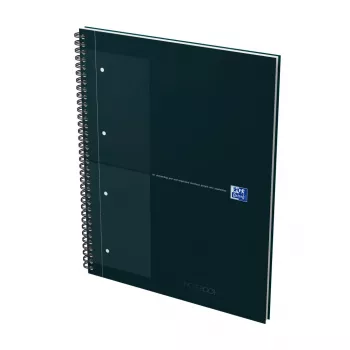 Bloco de notas Oxford International College, A4+, quadriculado, capa dura, encadernação em espiral, 80 folhas, compatível com SCRIBZEE 400191148