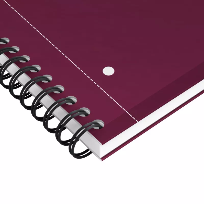 Bloco de notas Oxford International College, A4+, pautado, capa dura, encadernação em espiral, 80 folhas, 1 unid. 400194459