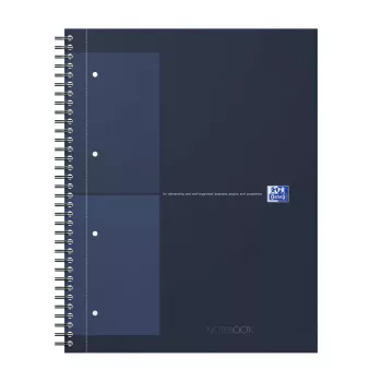 Oxford International College caderno A4+ quadriculado capa dura encadernação em espiral 80 folhas 400191240