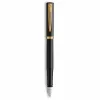 Caneta de tinta permanente Waterman Allure Impression, preta com guarnições douradas, aparo médio 2225500