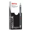 Lápis mecânico rotring Tikky Retro 0,5 mm cinzento, bainha guia fixa cromada, punho em borracha com perfil ondulado 2202567