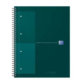 Bloco de notas Oxford International College, A4+, quadriculado, capa dura, encadernação em espiral, 80 folhas 400191242