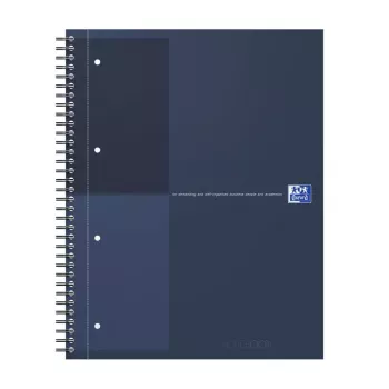 Bloco de notas Oxford International College, A4+, pautado, capa dura, encadernação em espiral, 80 folhas, 1 unid. (400194458)