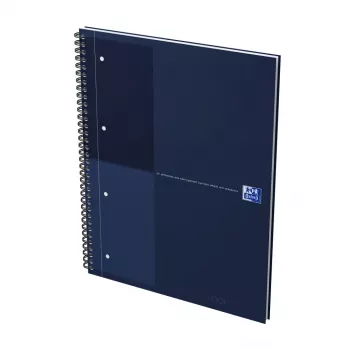 Bloco de notas Oxford International College, A4+, pautado, capa dura, encadernação em espiral, 80 folhas, 1 unid. (400194458)