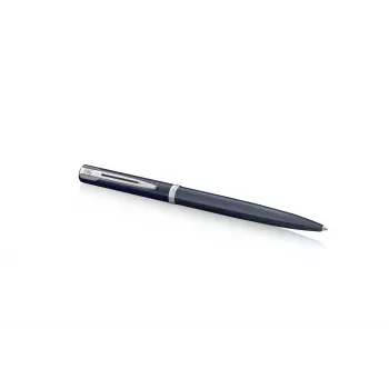 Caneta de esferográfica Waterman Impression – laca azul, anel decorativo cromado, ponta média, caixa de oferta 2225468